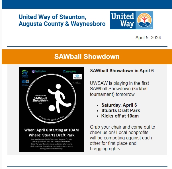 UWSAW April 5, 2024 Newsletter