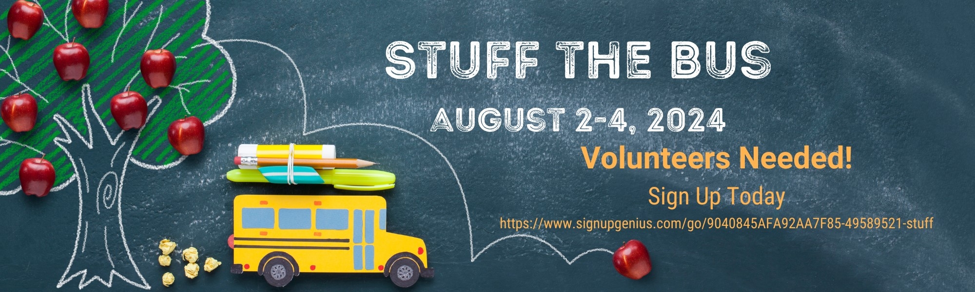 Stuff the Bus is August 2-4, 2024.